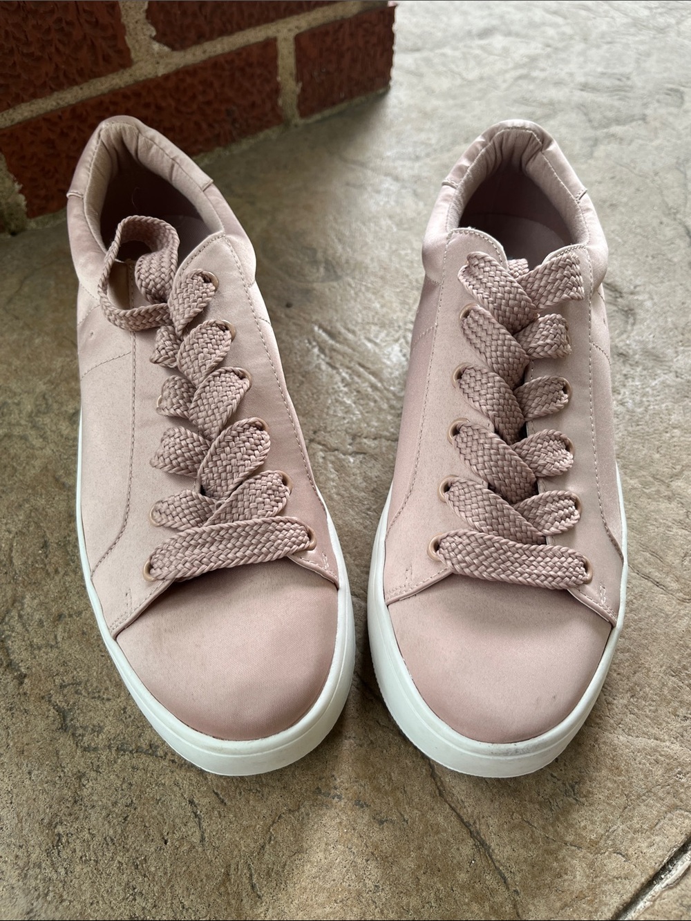 Steve Madden Dusty Pink Platform Lace-Up Sneakers